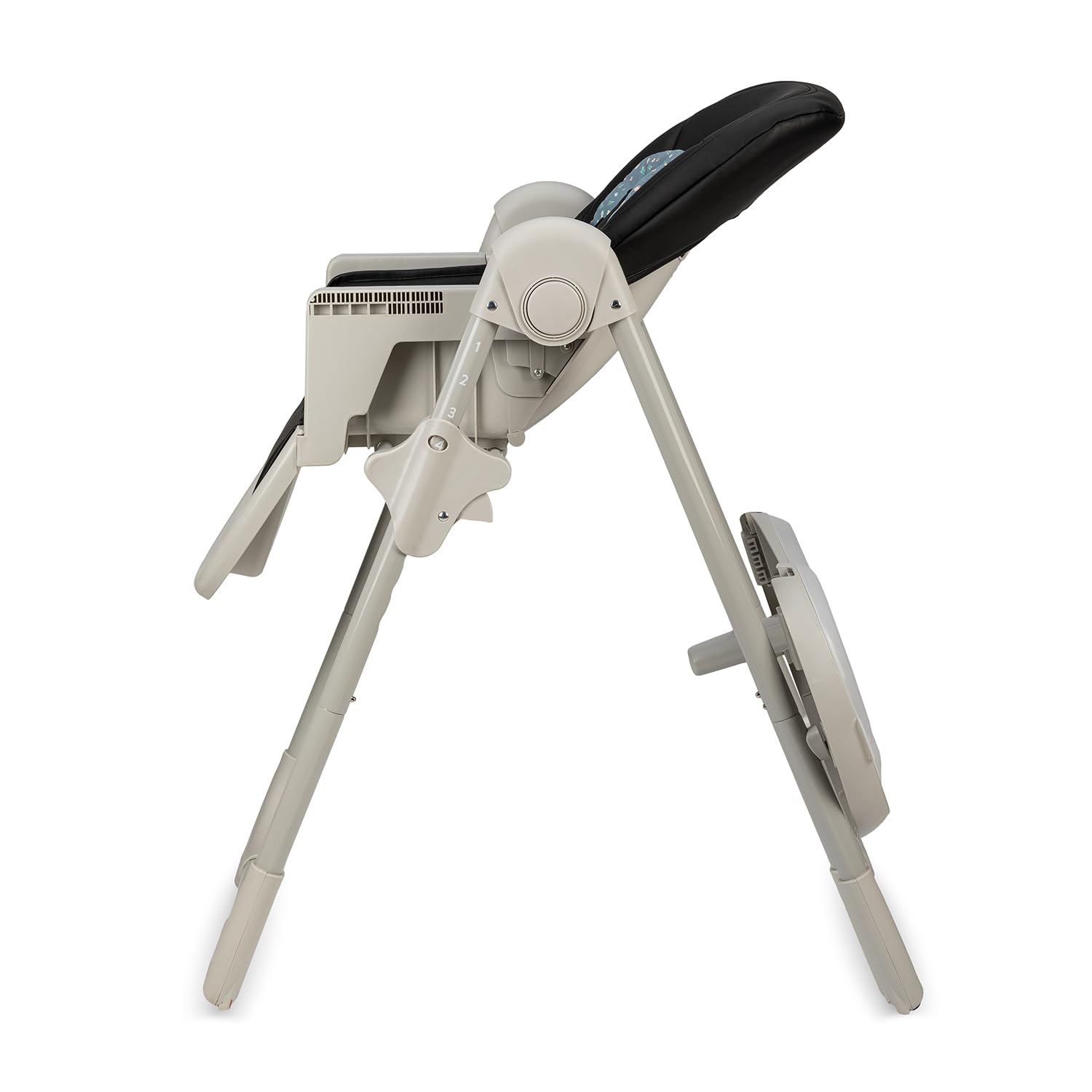 Trona MoMi GOJO para bebés y niños de 6 a 36 meses (máx. 15 kg de peso corporal), plegable, cinturón de seguridad de 5 puntos, con bandeja y ruedas.