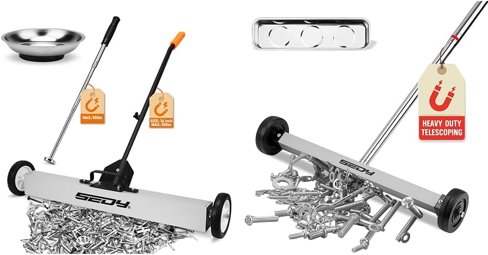 5 Pack Magnet Sweeper Magnetic Nail Roller Set