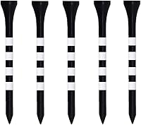 Zivisk Wooden Golf Tees 100 Count - Multiple Sizes 3-1/4" to 1-1/2", Colors for Durability, Accuracy & Distance