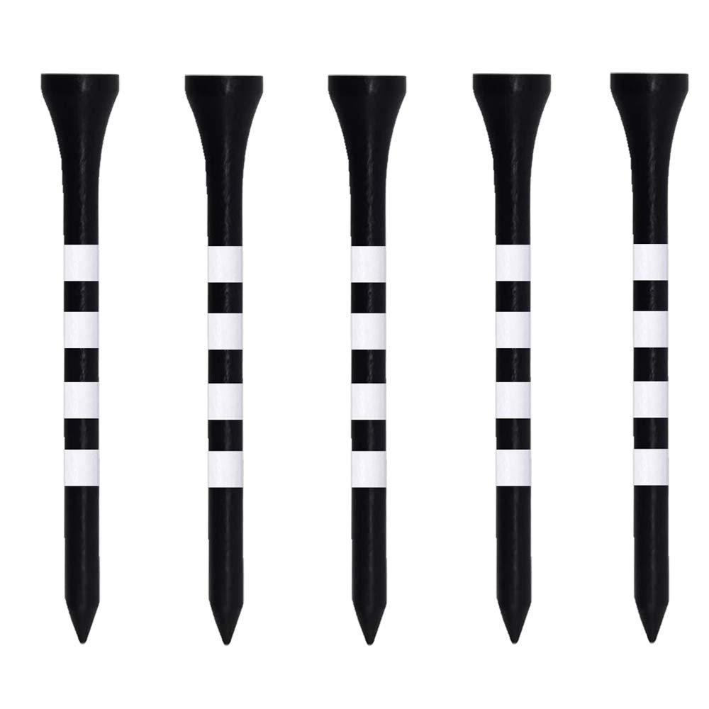 Zivisk Wooden Golf Tees 3-1/4",2-3/4",2-1/8",1-1/2" Available,100 Count Bamboo Wood Tees (Natural Color, White, Black, Green, Blue, Red, Yellow Available)