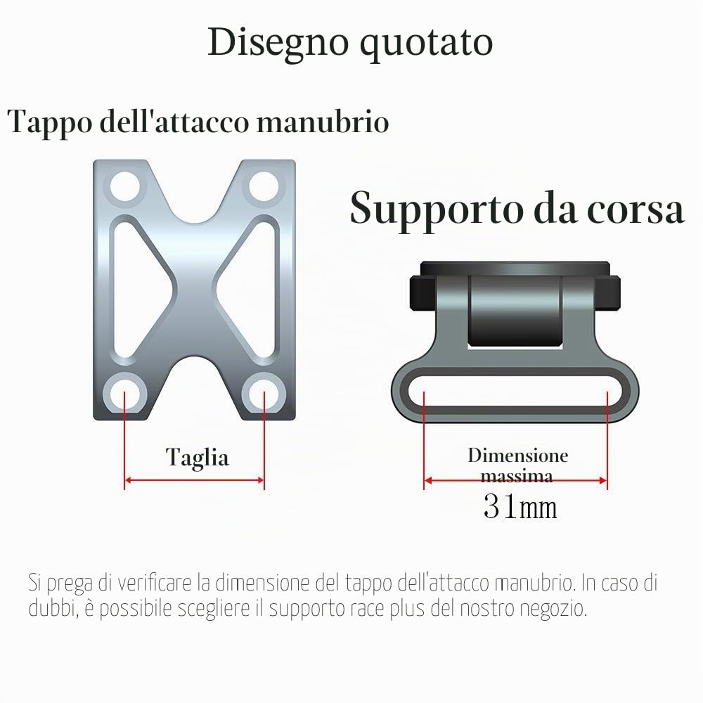 Best Tek Supporto da ciclismon Combo Mount, angolo regolabile Garmin Edge Out-Front manubrio bici per adattatore NiteRider, Sports Action Camera,Garmin Edge 25 130 200 500 510 520