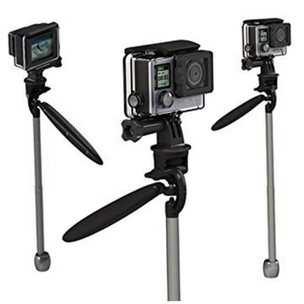 ARTSEWPLY Outdoor Handheld Stabilizer for Smartphones Portable Phone Tripod Support for Photography Compact Phone Holder for Live Streaming and Pictures Black