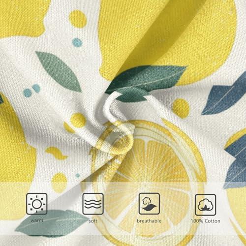 Wusikd Lemon Slices Boys' Underwear Cotton Yellow Boys Briefs Soft Toddler Underwear 2T3