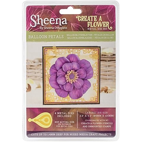 Sheena Douglass Create a Flower Die-Balloon Petals, Metal, Silver, 13.8 x 19.4 x 0.5 cm Cover