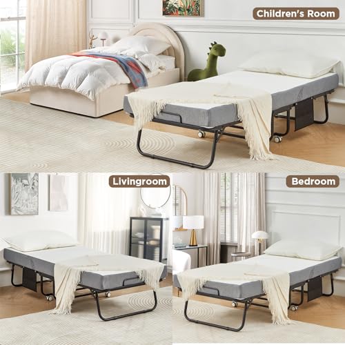 Mellcom GJHM001 Folding Bed With Mattress,Portable Rollaway Guest Bed thumb #6