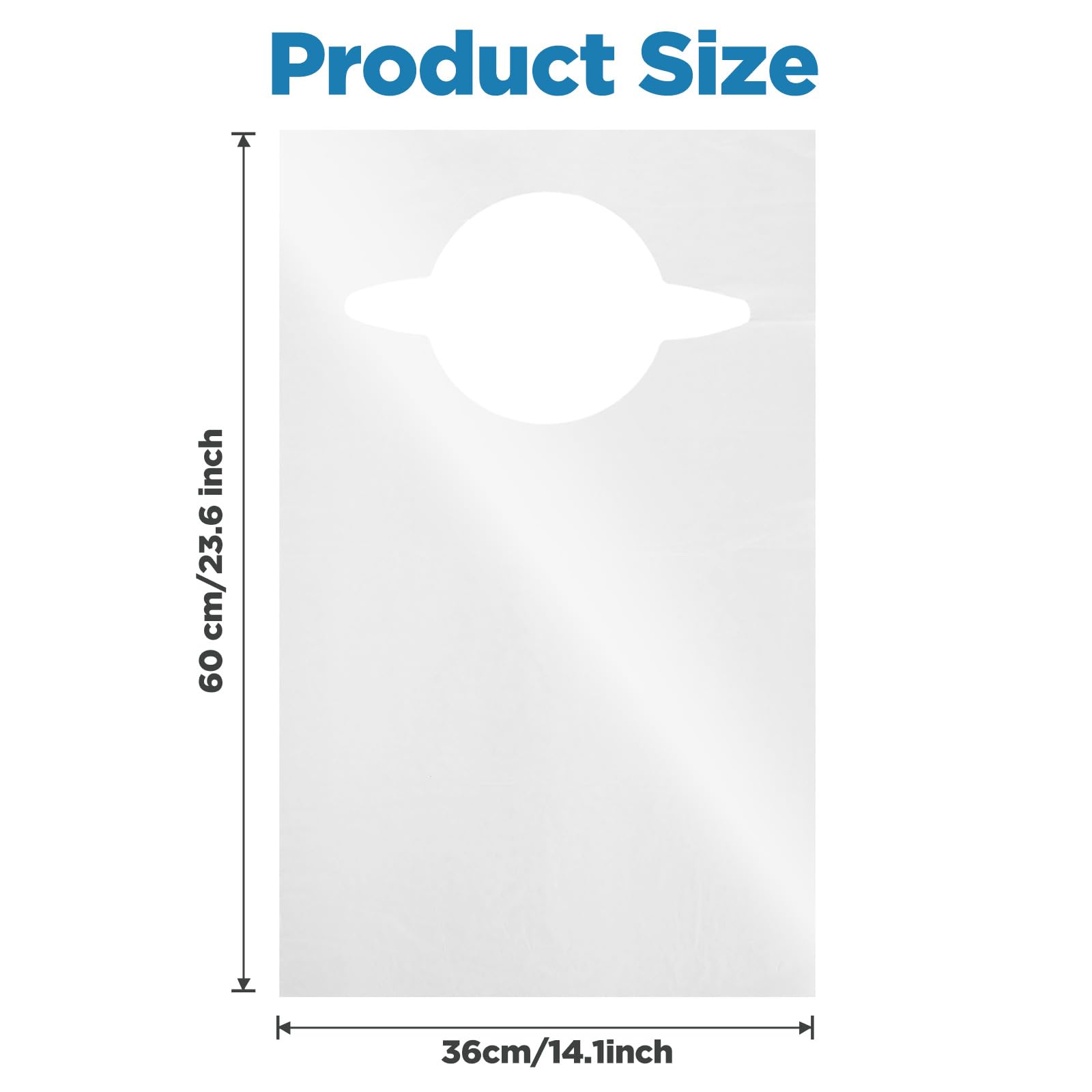 Condition photo showing New/Like New for 200 pack disposable bibs for adults & elderly - 14x24 inch waterproof & oil-proof pe plastic bibs, for elder care, meal assistance (white)