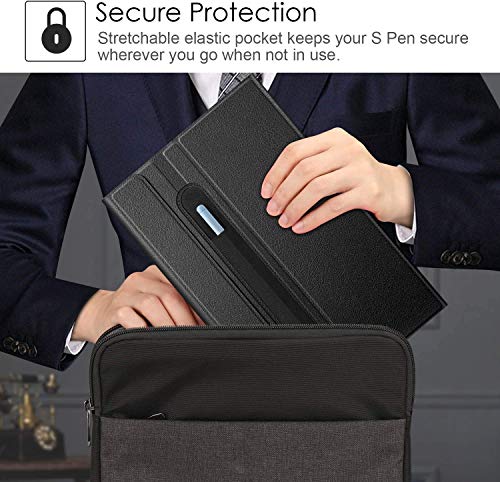 Image of ABOUTTHEFIT Keyboard Case for Samsung Galaxy Tab S6 Lite 10.4'' 2020 Model Sm-P610 (Wi-Fi) Sm-P615 (LTE), Slim Stand Cover with Secure S Pen Holder Detachable Bluetooth Keyboard, Black (Atfs6L10409)