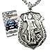 Westmon Works Saint Michael Medal Necklace for Police Pewter Pendant with Stainless Steel Chain Holy Prayer Card and Gift Box Catholic Law Enforcement Protection Pack