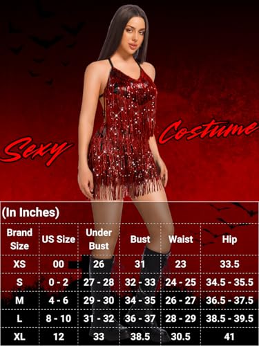 Image of Kaei&Shi Sequin Fringe Romper,Sparkly Glitter Metallic Jumpsuits For Women,Backless Shorts Dress Disco Birthday Dance Outfit