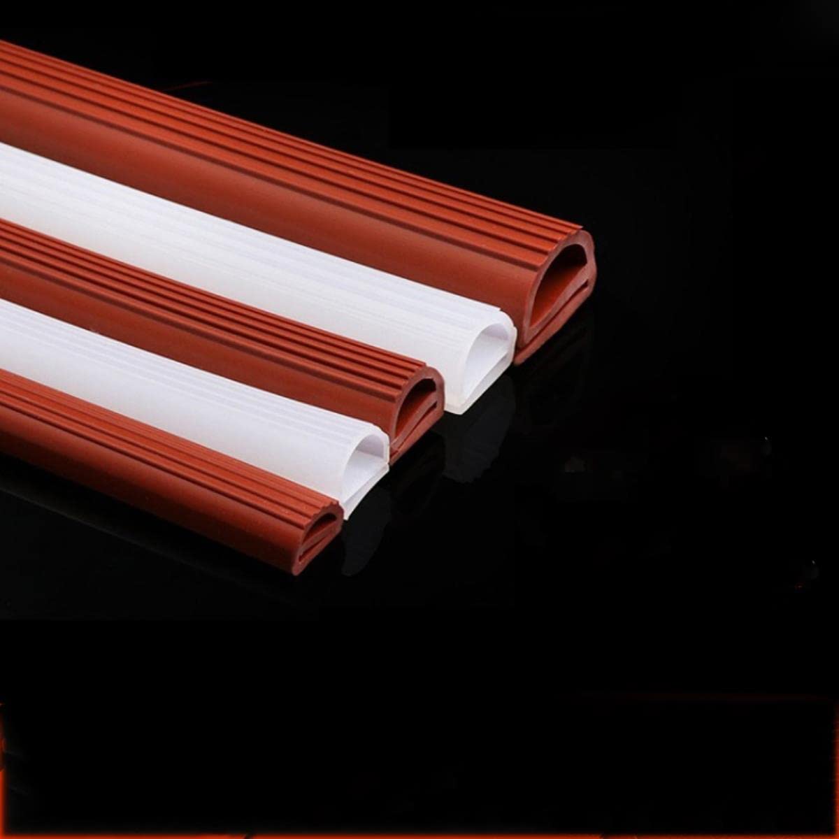 Bande d'étanchéité en caoutchouc en forme de E Blanc/rouge 1/3 m Bande d'étanchéité en forme de E Bande d'étanchéité pour four à haute température Blanc Largeur 20 x Hauteur 16 mm Forme E 3 mètres