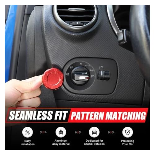 Cubierta de interruptor de faro para SEAT Leon MK2 2008-2012, pegatina de aleación plateada 2