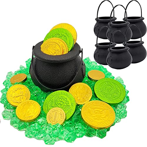 Black Candy Cauldron Kettles Party Decoration Supplies St. Patricks 3 Inches (6-Pack) Witch Cauldron Candy Bucket Cauldron Pot