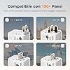 Adattatore Universale da Viaggio, TESSAN Presa Universale da Viaggio con 2 USB A e 2 USB C, Adattatore Spina Internazionale per Americana USA Giapponese UK Inglese Australia Messico Tailandia