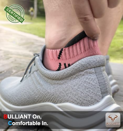 Image of BULLIANT Men Running Ankle Socks 6Pack-Cushioned Support-Low Cut No Show