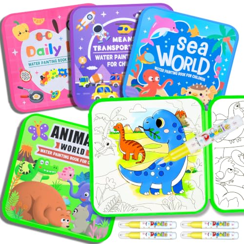 Reusable Water Coloring Books for Toddlers 1-3 Mess-Free Water Painting