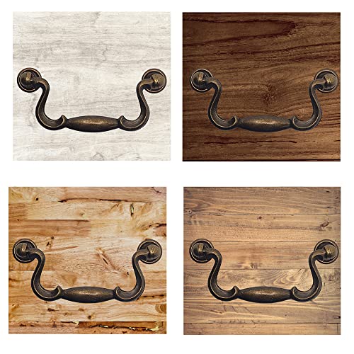 Universal Hardware Vintage Cabinet Brass Handle - Swan Neck Drop Handles 644-07 - Image 4