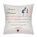 ZCHXD Federa per Cuscino 45x45-Grazie Mamma per avermi dato le ali, per avermi lasciato-Decorativo Biancheria Copricuscino per Casa Divano Camera da Letto-Idea Regalo per Mamma