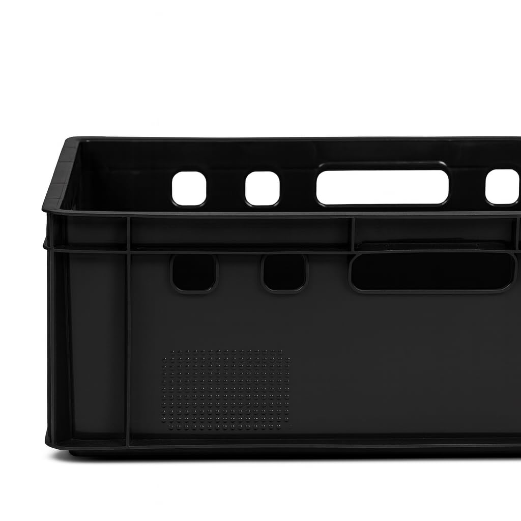 gardivo Cajas E2 5 unidades 60 x 40 x 20 cm, varios colores, caja de carnicería, caja de almacenamiento, color verde, apilable, resistente