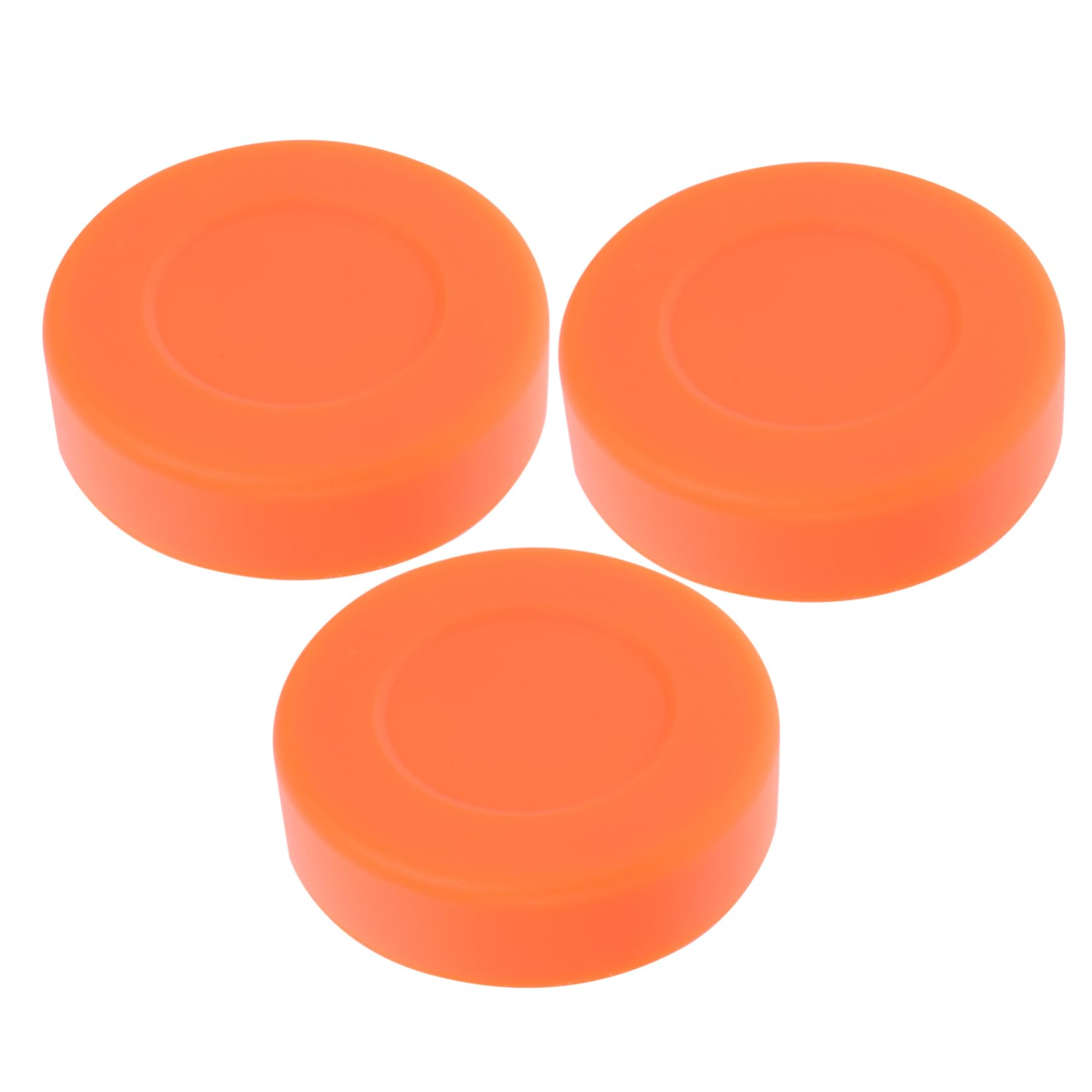 Balles de Hockey D’entraînement Orange en PVC, Lot de 3, Rondes | Glisse à Faible Friction, Usage en Compétition, pour Béton Lisse, Pièce de Rechange