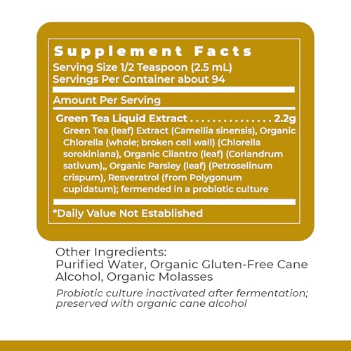Premier Research Labs Green Tea-ND - Probiotic Fermented Green Tea Extract Supplement with ECGC, Camellia Sinensis Liquid, Supplement Drops for Adults, Vegan Friendly - 8 Fl Oz Bottle
