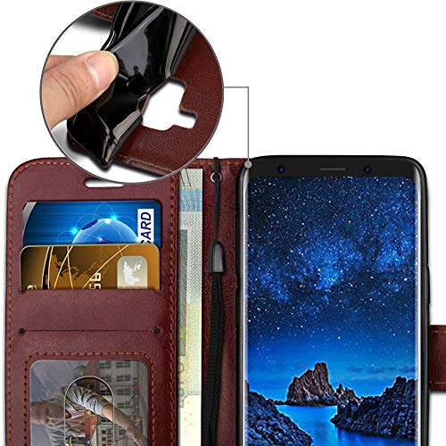 Image of SHINESTAR Redmi Note 5 Pro Flip Back Cover | PU Leather Flip Cover Wallet Case with TPU Silicone Back Case Cover for Redmi Note 5 Pro - (Classic Brown)
