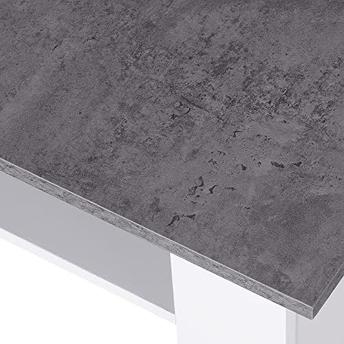 HOMCOM 2 Tier Vintage Style Coffee Table Square Side Desk Storage Shelf Indoor Home Living Room Furniture
