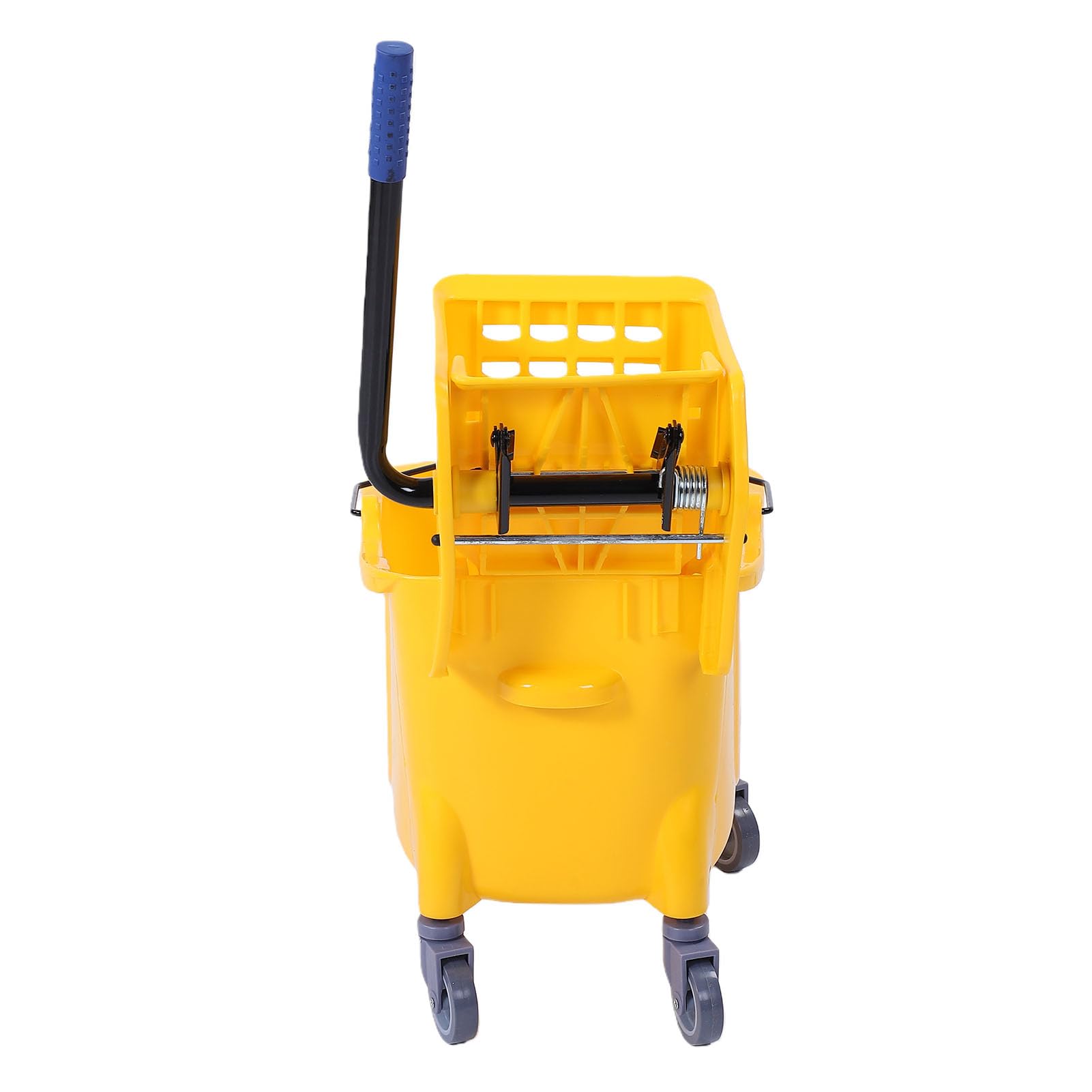 Cubo para Fregona Comercial, Escurridor de Prensa Lateral, 50000 Ciclos, Cubo para Fregona Resistente con Escurridor, para Industrial con Ruedas sin Costura de 32 L para Restaurantes,