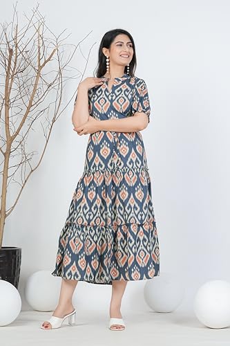 Image of Kuruti B Sheets Women's Cotton Floral Printed Regular Fit Anarkali Kurta for Women