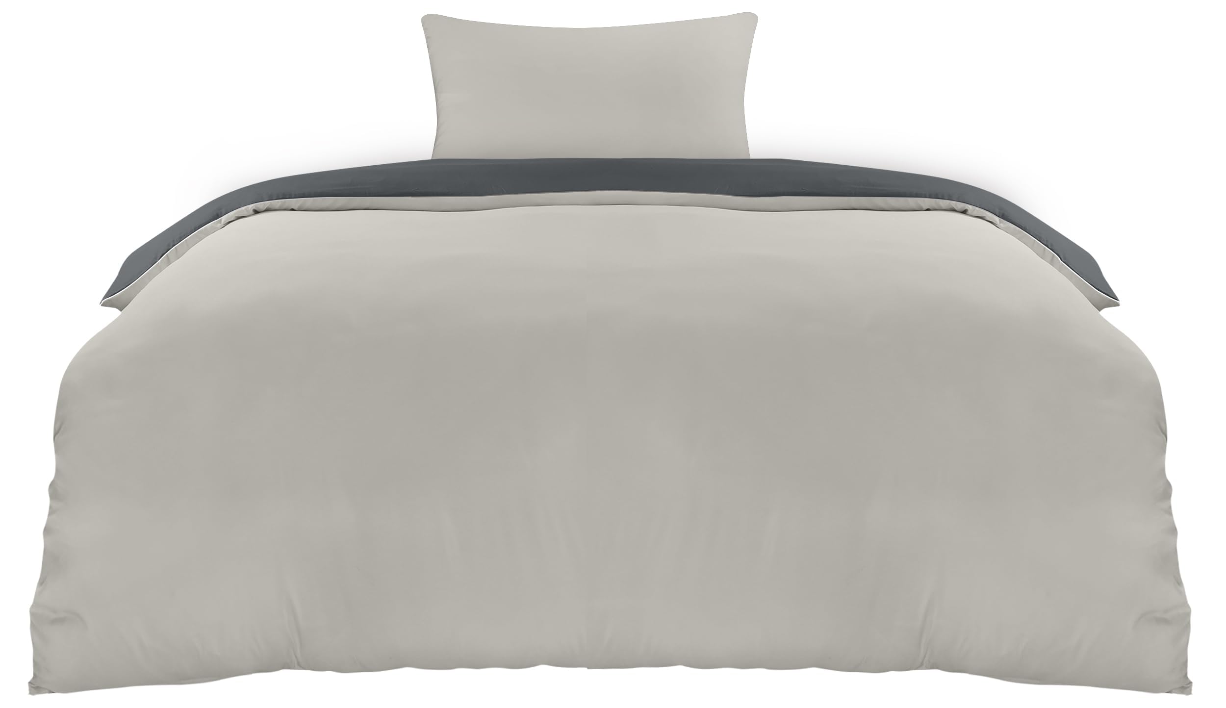 Utopia Bedding Single Duvet Cover Set - Pack of 10, Dark Grey/Light Grey