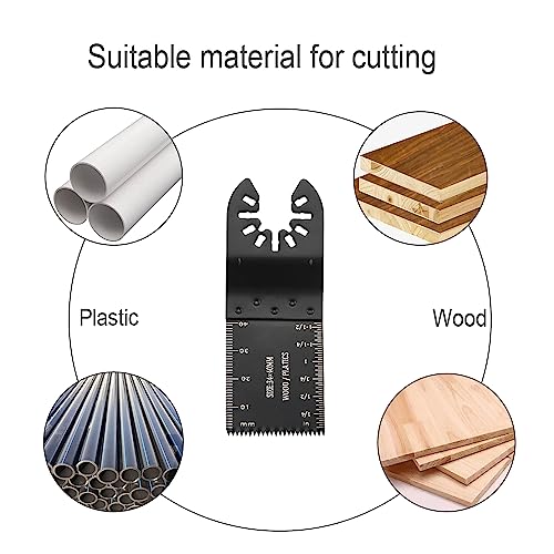 Multi Tool Blades - 15pcs, Universal Oscillating Saw Blade Multitool Blades 34mm Wood Metal Cutter for Dewalt Fein etc 5 Multi Tool Blades - 15pcs, Universal Oscillating Saw Blade Multitool Blades 34mm Wood Metal Cutter for Dewalt Fein etc - Image 5