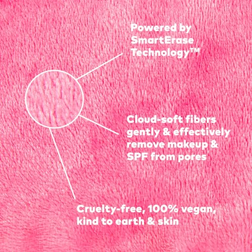 Image of The Original MakeUp Eraser PRO, Effortlessly Remove All Makeup Using Only Water, Including Waterproof Mascara, Eyeliner, Foundation, Lipstick, Sunscreen,and More! Original Pink, 1ct.