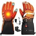 Heated Gloves Gifts for Men Women, Rechargeable Electric Heated Gloves, Touchscreen Waterproof Heating Gloves for Motorcycle Driving Hiking Skiing Snowboarding Outdoor Winter Sport