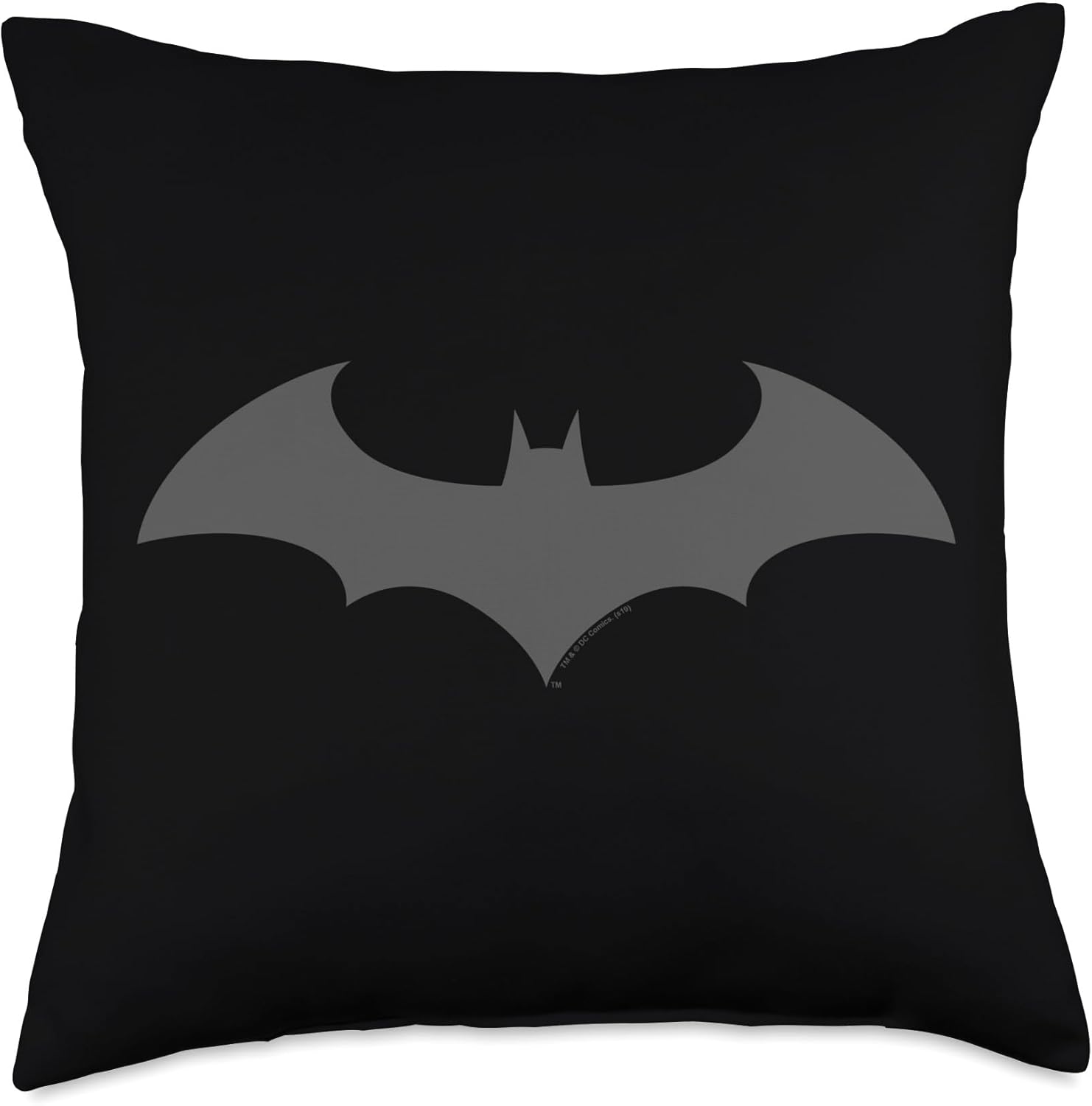 Batman Hush Logo Grey Throw Pillow