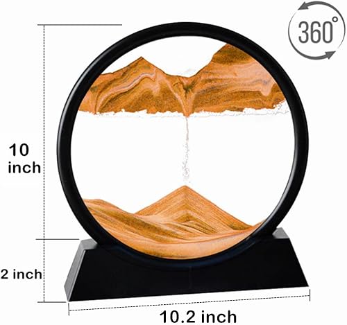 Miniatura 14 de Arthink Imagen artística de arena en movimiento, movimiento líquido 3D paisaje de arena en movimiento, marco de arena fluida, estanterías de arte
