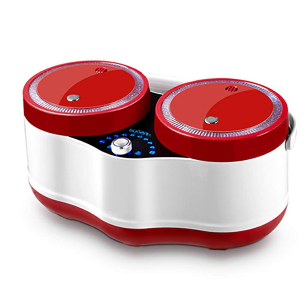 Cuiseur à Riz (1,5 L + 1,5 L) Isolation Double Gallon Multifonction pour 1 à 3 Personnes 220-240 V (Rouge)