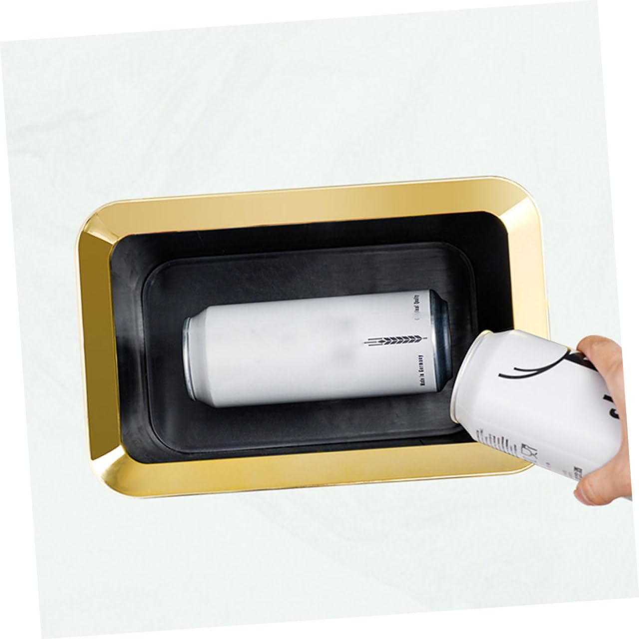 Contenedor De Residuos Cuadrado 10l Negro Plástico Resistente Diseño Antideslizante Para Hogar Cocina Baño Cesta Papelera Reciclaje Práctico