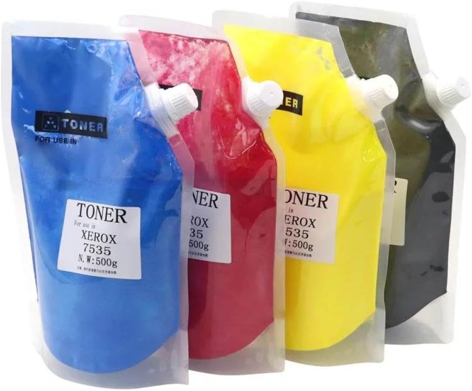 Toner Powder Compatible with Printer Supplies 7525 7556 7955 2276 3374 3376 4476 5576 7858 7530 7425(500g 4Color 1set)