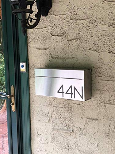 Vsons Modern Design Mailbox, Personalized , Engraved Stainless Steel, Wall-Mount Mailbox Vsons Design Louis S #TOP5