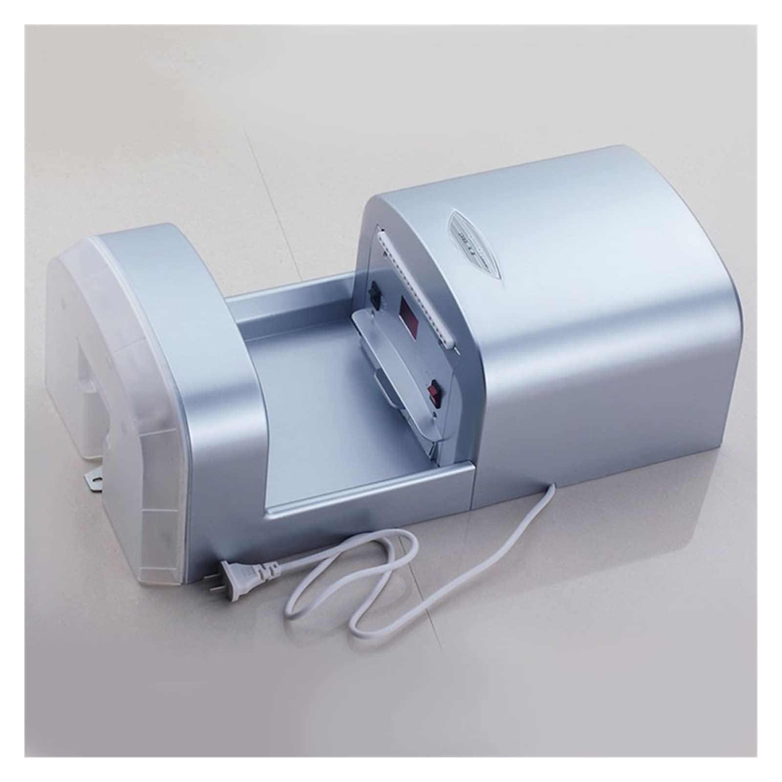 Secador de Manos, Secador de manos inducción automático 1200 W, secador baño teléfono móvil soplado alta velocidad montado en la pared con bandeja agua(Bianco)