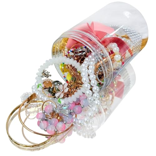 SMUOBT Mystery Jewelry Jar Bundle - 40-45 Piece Surprise Jewelry Box for Women Gift Set (Necklace, Earrings, Rings,Bracelet,Keychain, Hair Clip) - Unique Birthday Gift for Her