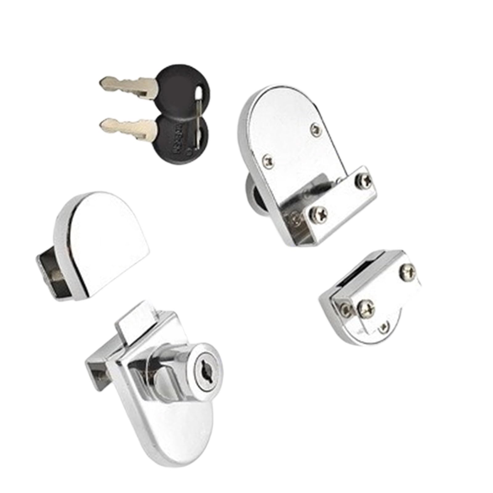 Universals Zincs Alloy Glass Door Security Lockset Cabinet Display Buckle Hardware Easy to Installation Showcase