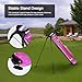 KVV Lightweight Sunday Golf Stand Bag, Colorful Fashion Pitch and Putt Golf Bag (Rose)