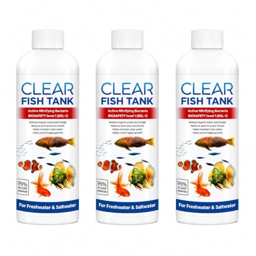 Clear Fish Tank Water Conditioner Liquid with Active Nitrifying B...
