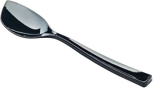 Miniatura 2 de Restaurantware Cucharas de plástico de 4.5 pulgadas, mini cucharas de 500 pétalos, mango resistente, resistente a la rotura, cucharas desechables de