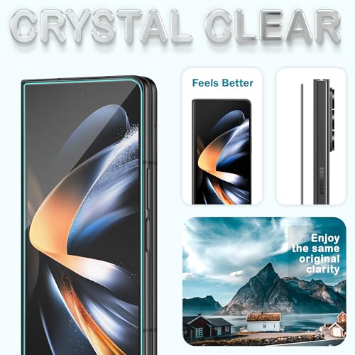 Image of FIRST MART Borderless Tempered Glass for Samsung Galaxy Z Fold 4 With Cable Protector & Installation Kit | Edge-to-Edge, 9H Scratch Resistant, Case-Friendly | Pack of 1