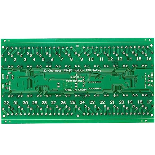 Módulo de Relé RS485 Modbus RTU de Alta Densidad R421C32 de 32 Canales 12V 3