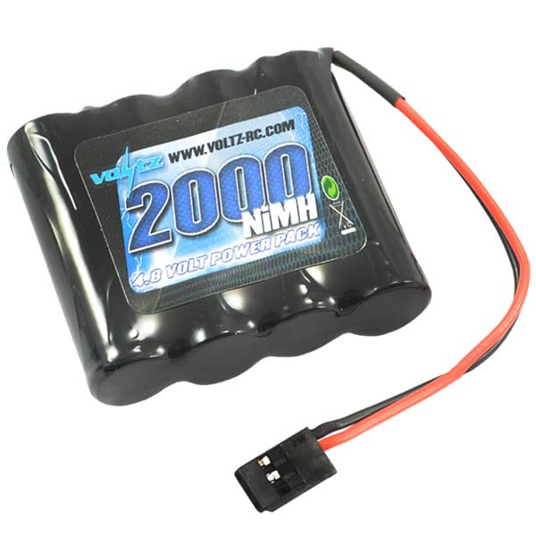 Voltz 2000mAh 4.8v RX Straight Pack with Futaba Connector