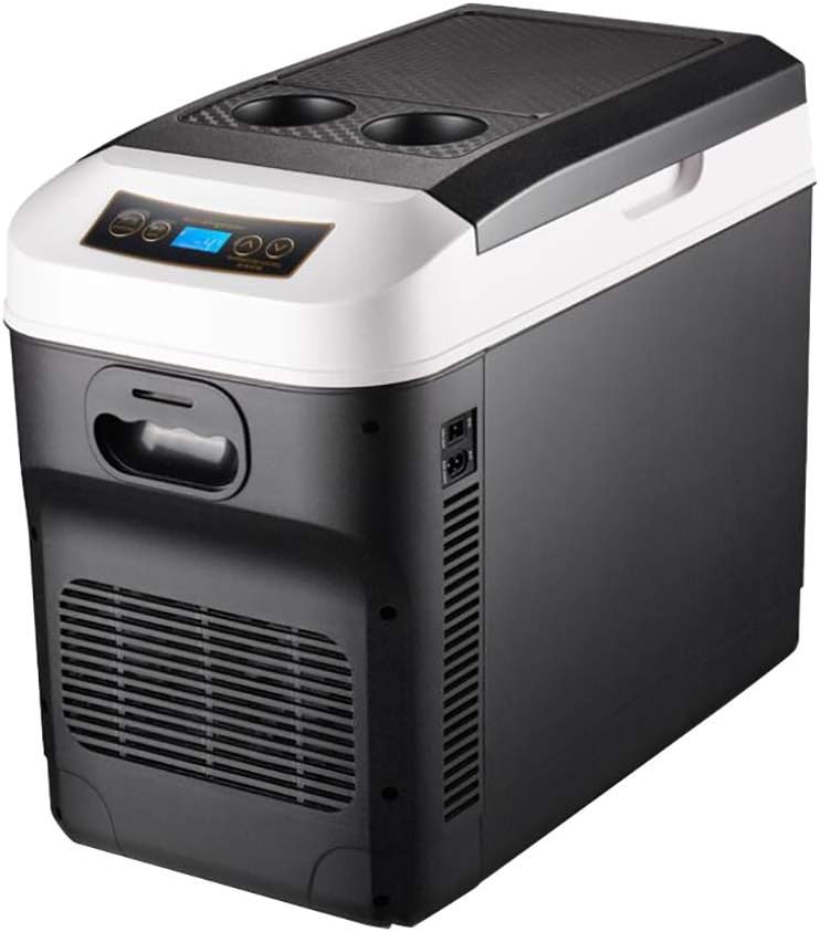 LOSA 28L portable car refrigerator/car and home 12v / 24v / 220V hot and cold portable electric refrigerator free outdoor portable mini refrigerator,Black