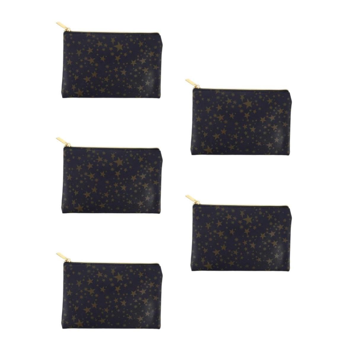 STOBAZA 5 Piezas Bolsa de Cosméticos de Viaje para Mujer, PU Metálico,