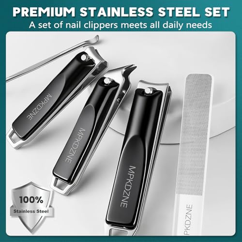 Image of Heavy Duty Toenail Clippers for Thick Ingrown Nails Fingernail Set (5Pack - Ebony)